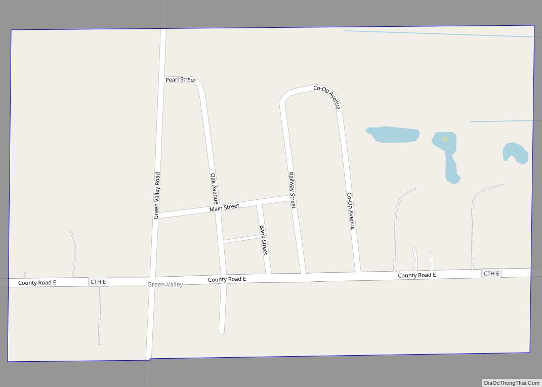 Map of Green Valley CDP, Wisconsin