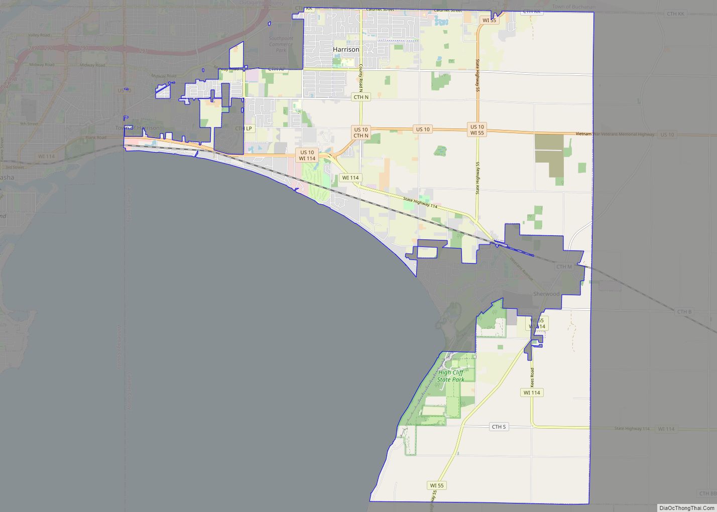 Map of Harrison village, Wisconsin