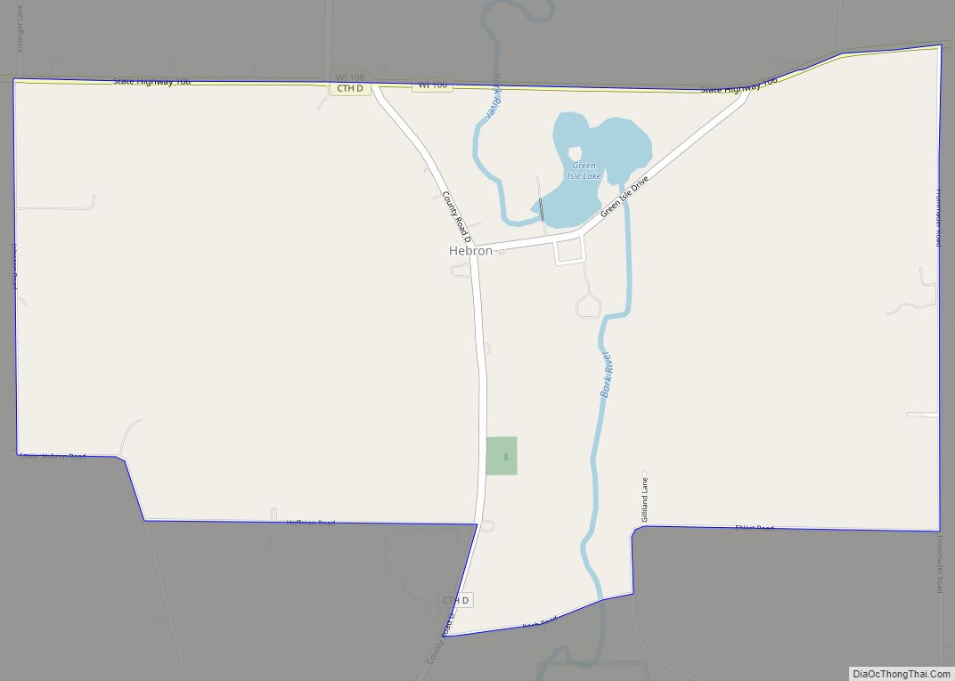 Map of Hebron CDP, Wisconsin