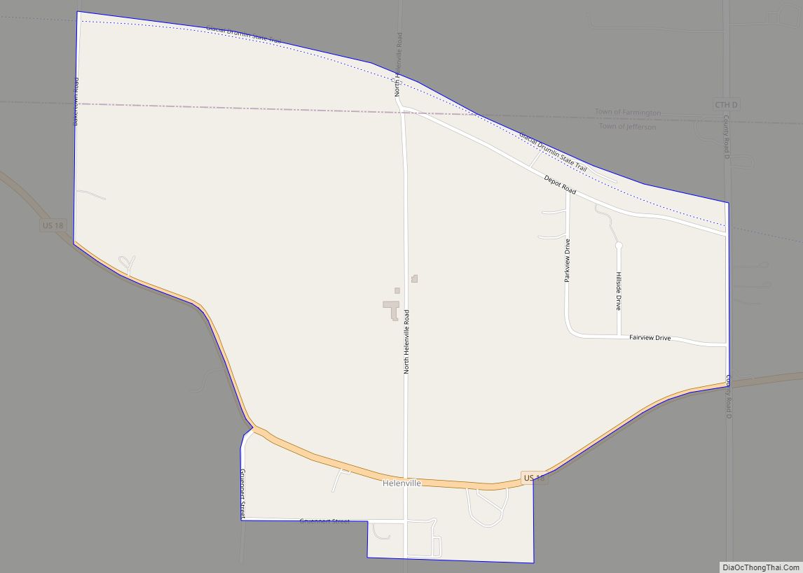 Map of Helenville CDP