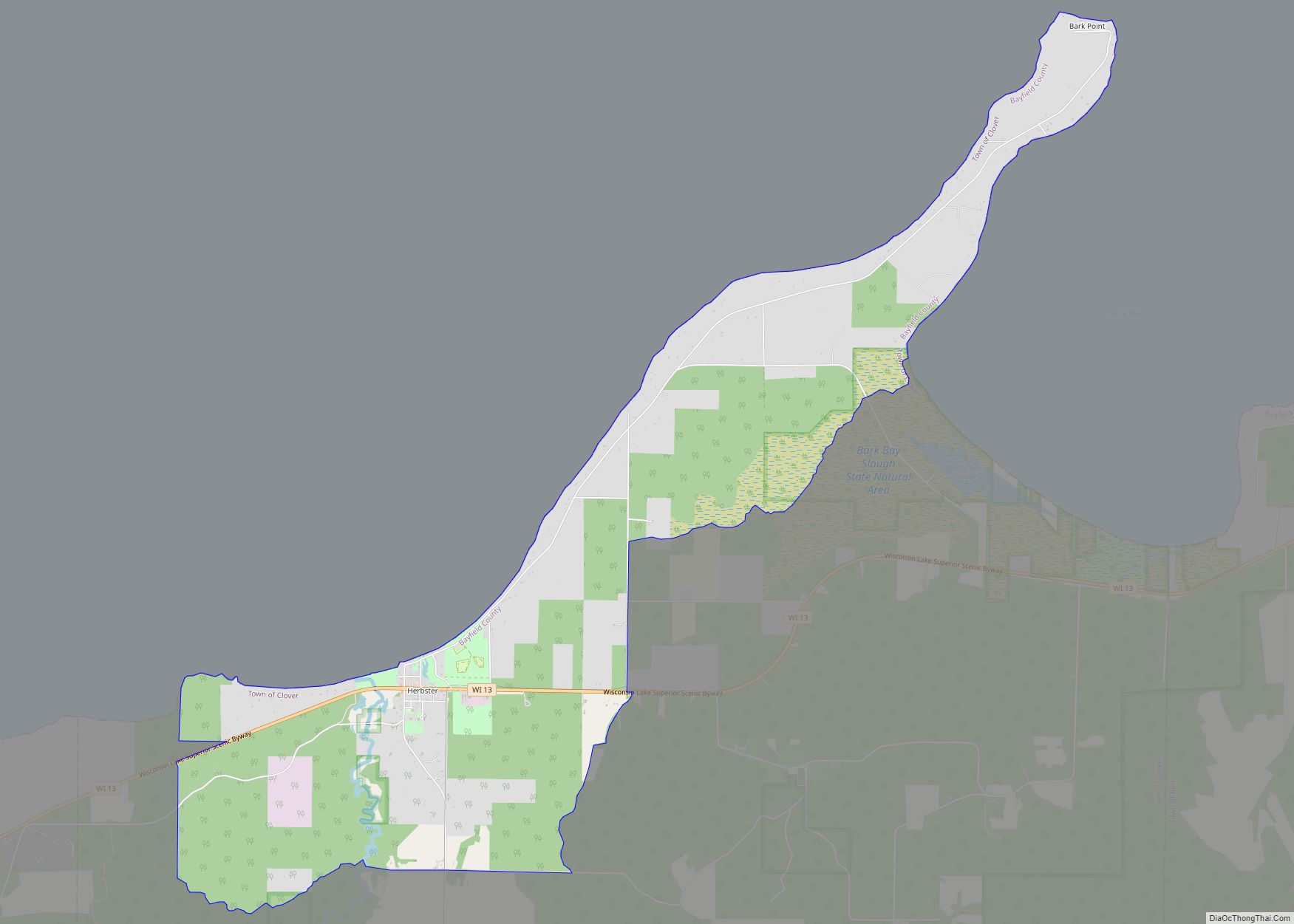 Map of Herbster CDP