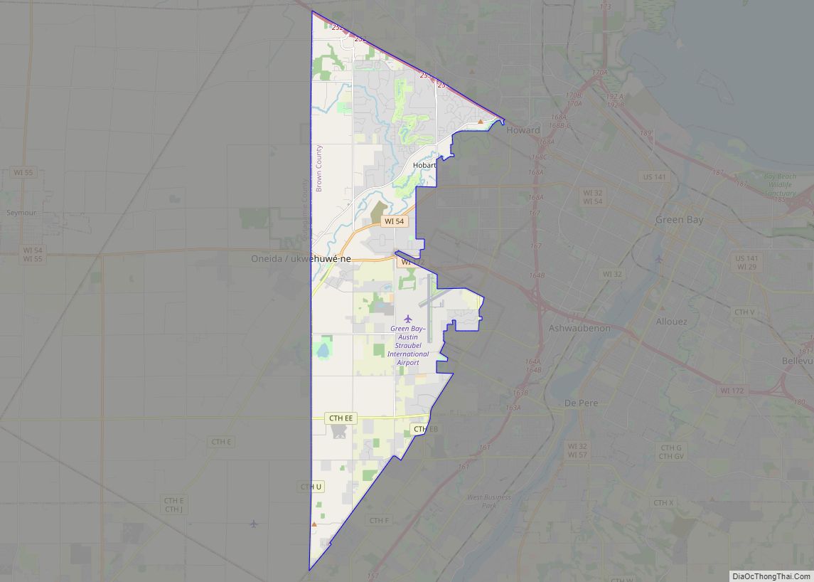 Map of Hobart village, Wisconsin