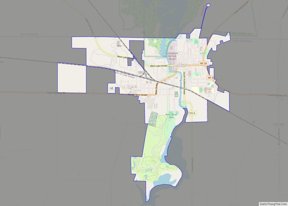 Map of Horicon city