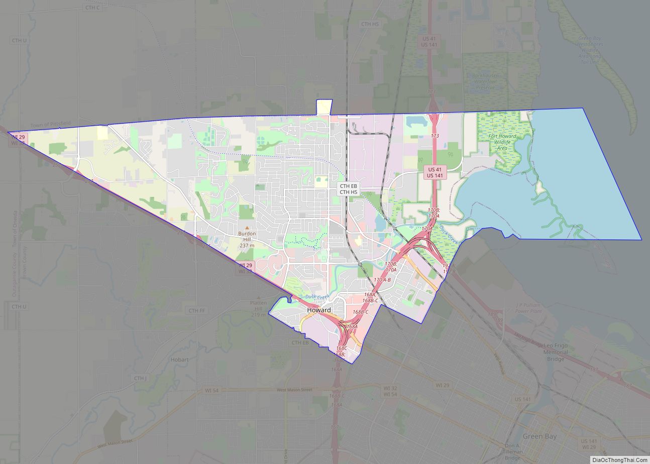 Map of Howard village, Wisconsin