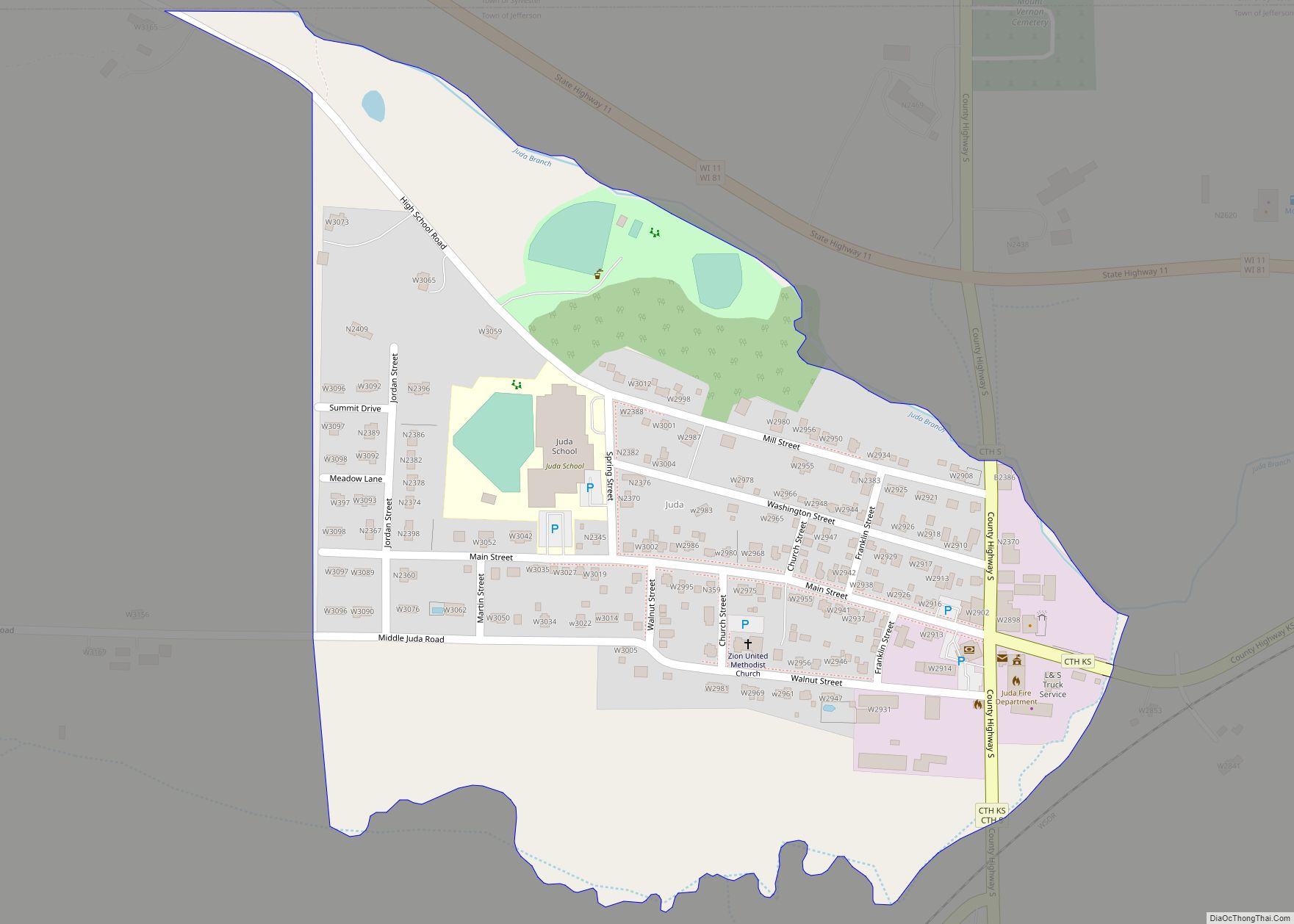 Map of Juda CDP