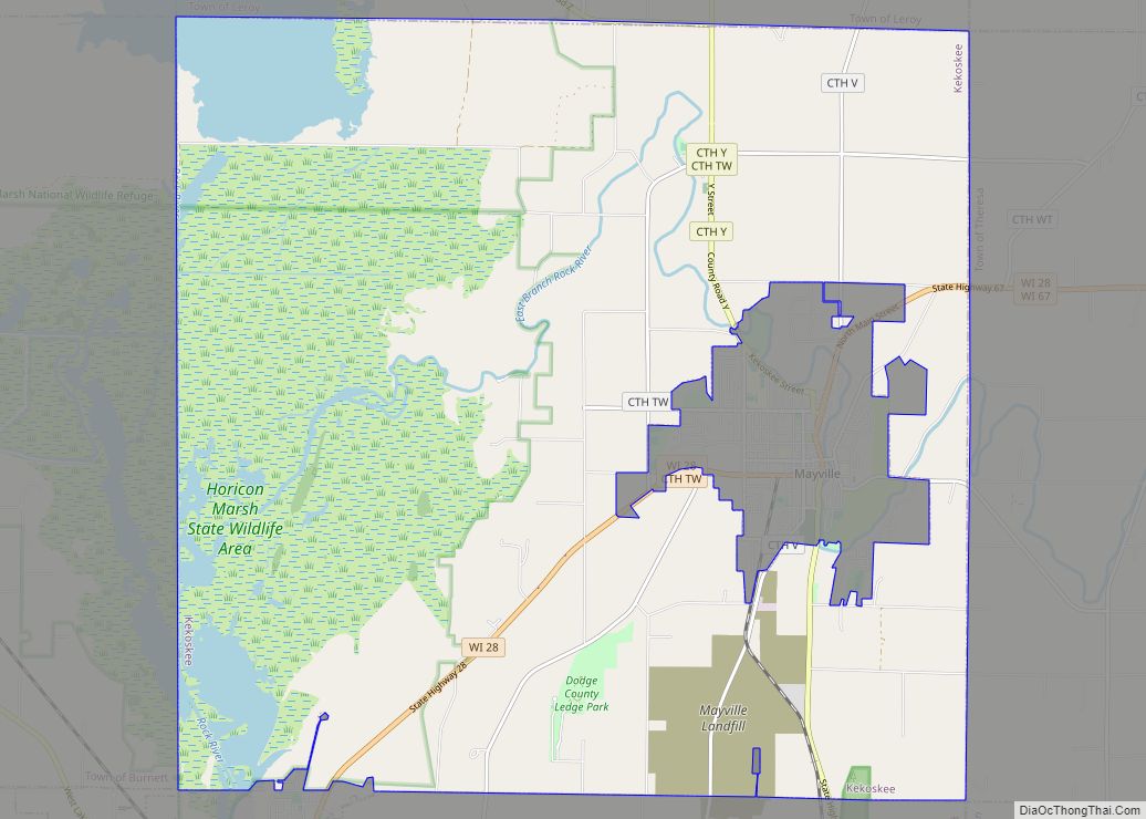 Map of Kekoskee village