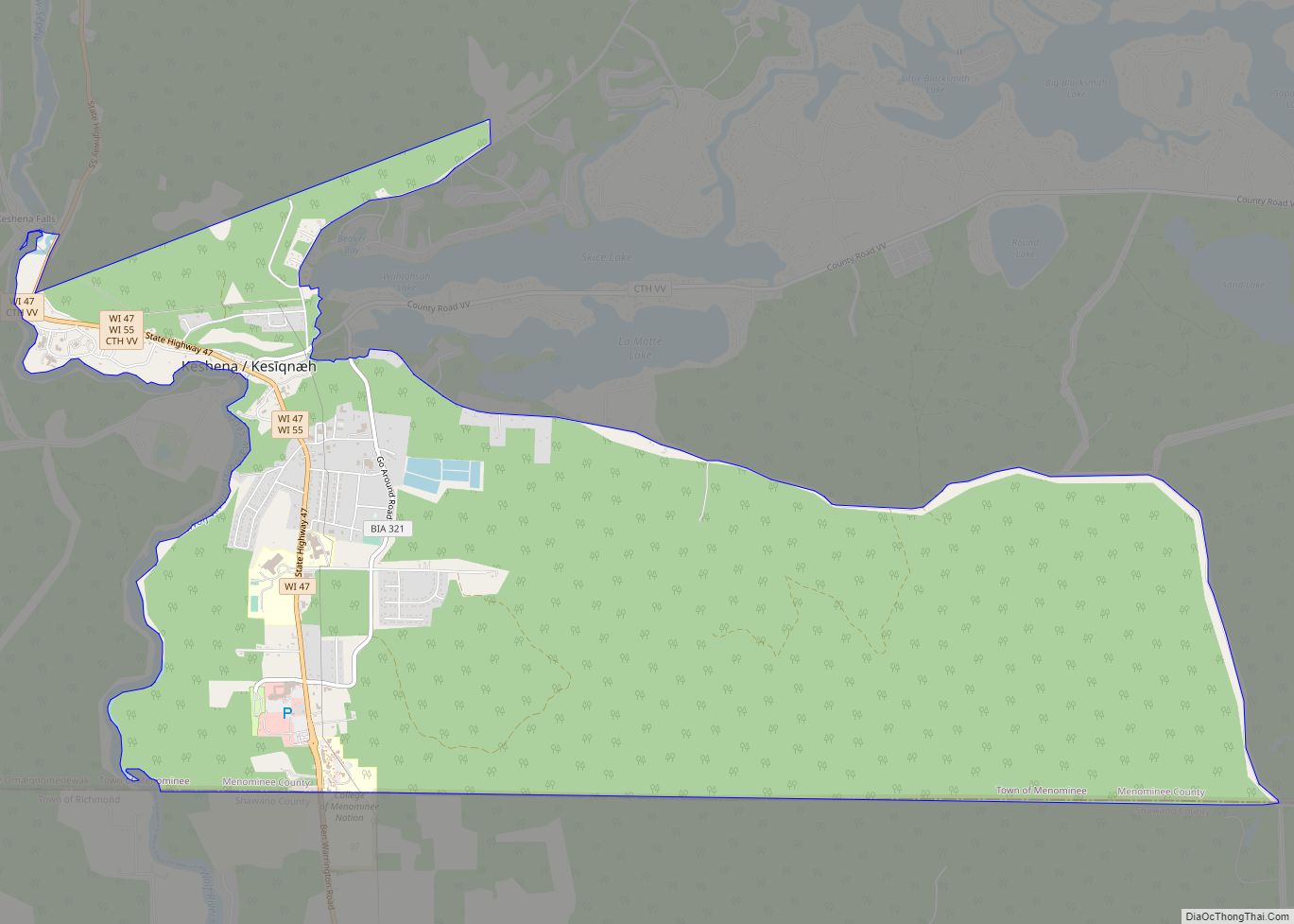 Map of Keshena CDP