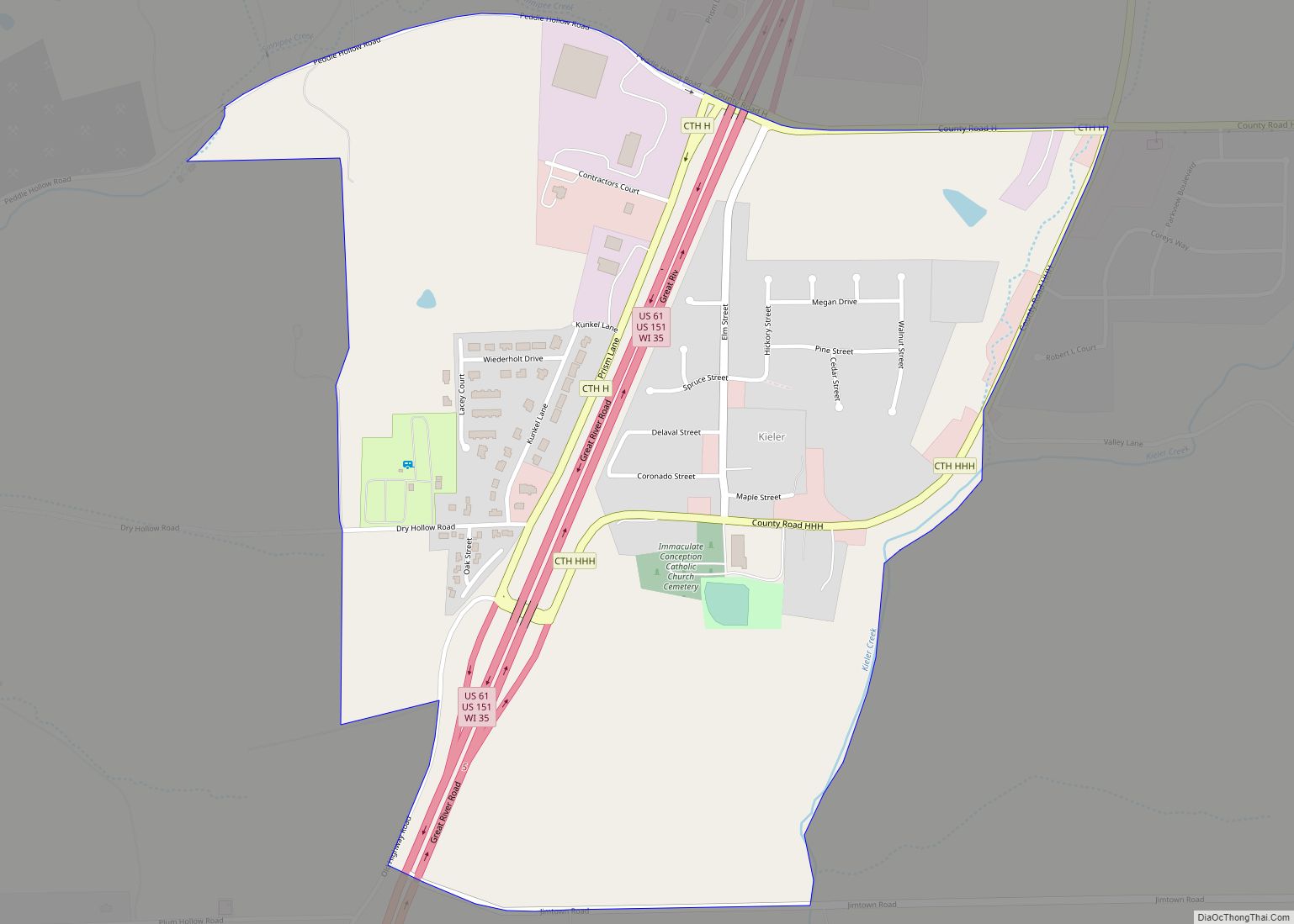 Map of Kieler CDP