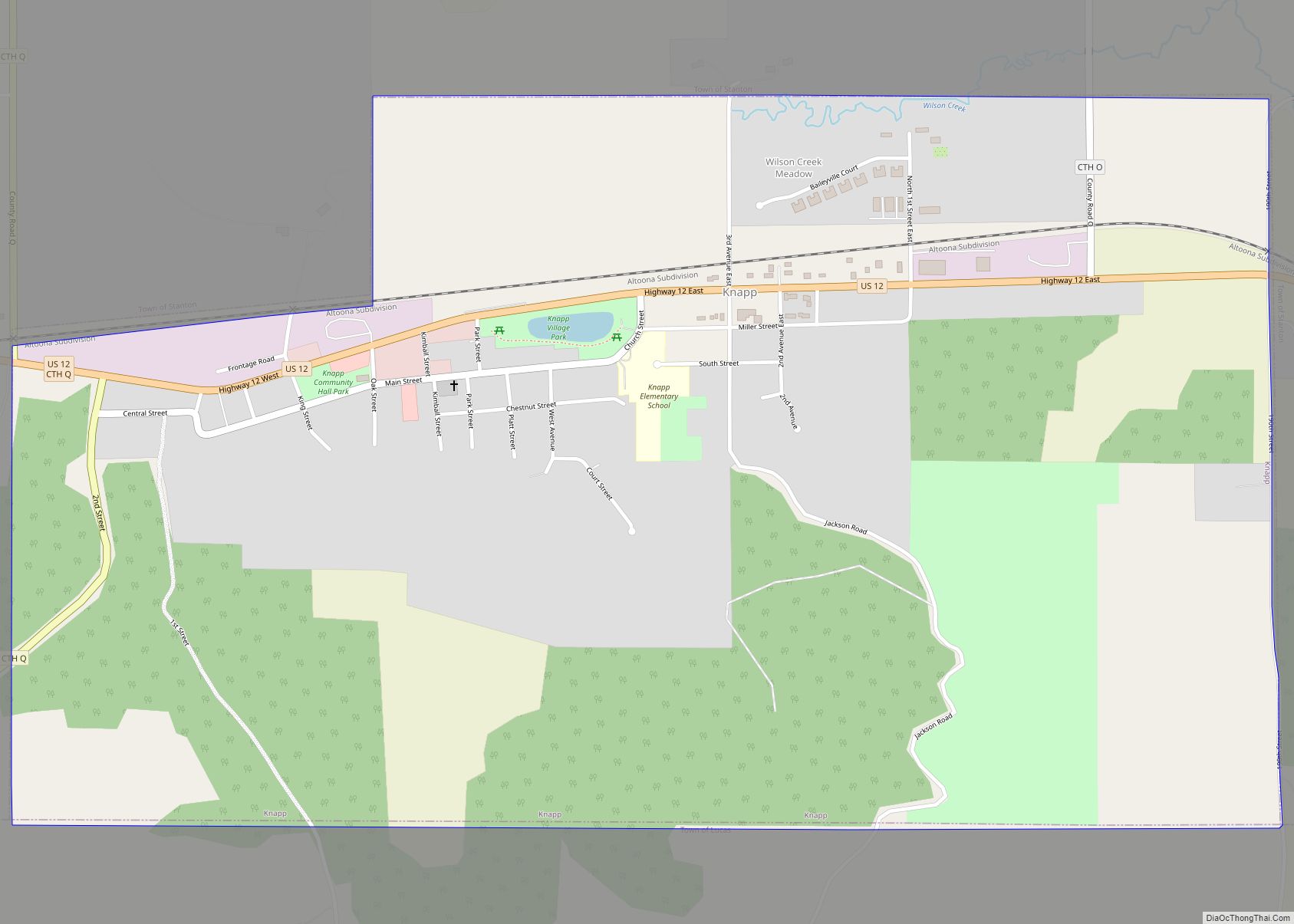 Map of Knapp village