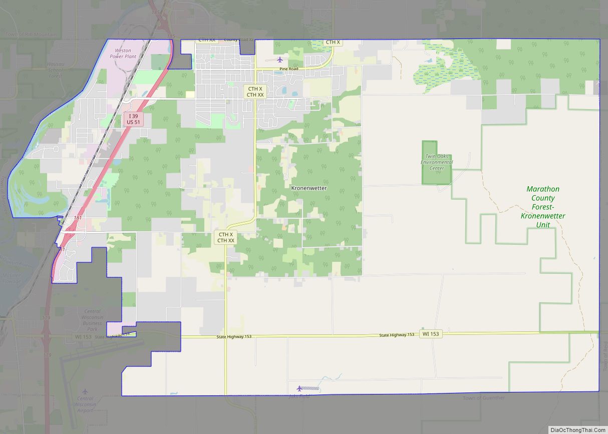 Map of Kronenwetter village