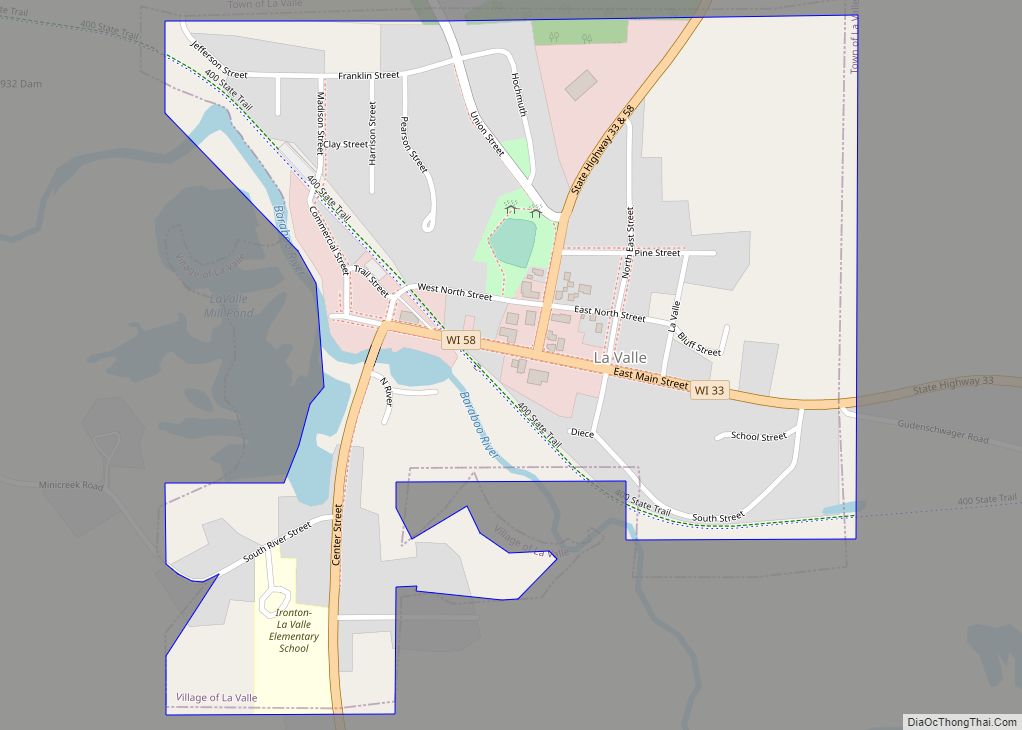 Map of La Valle village