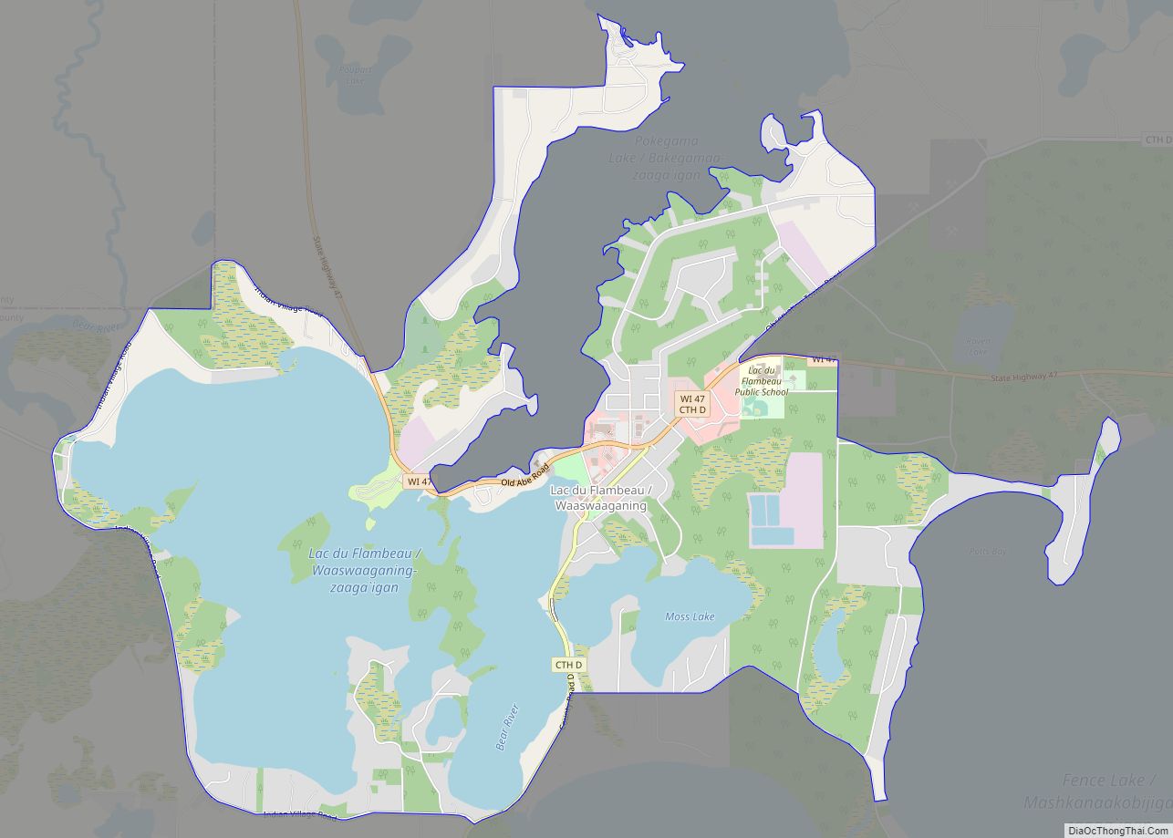 Map of Lac du Flambeau CDP