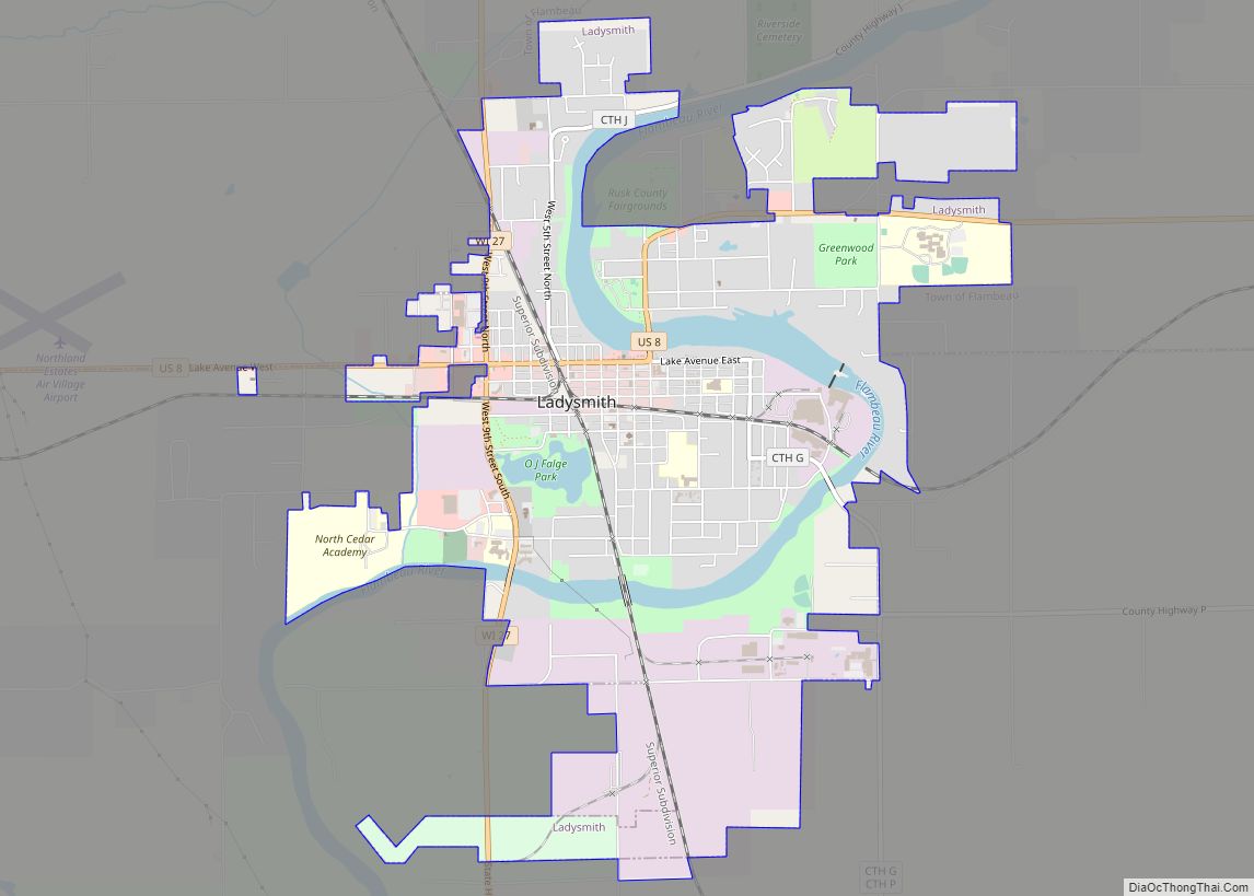 Map Of Ladysmith City 4242