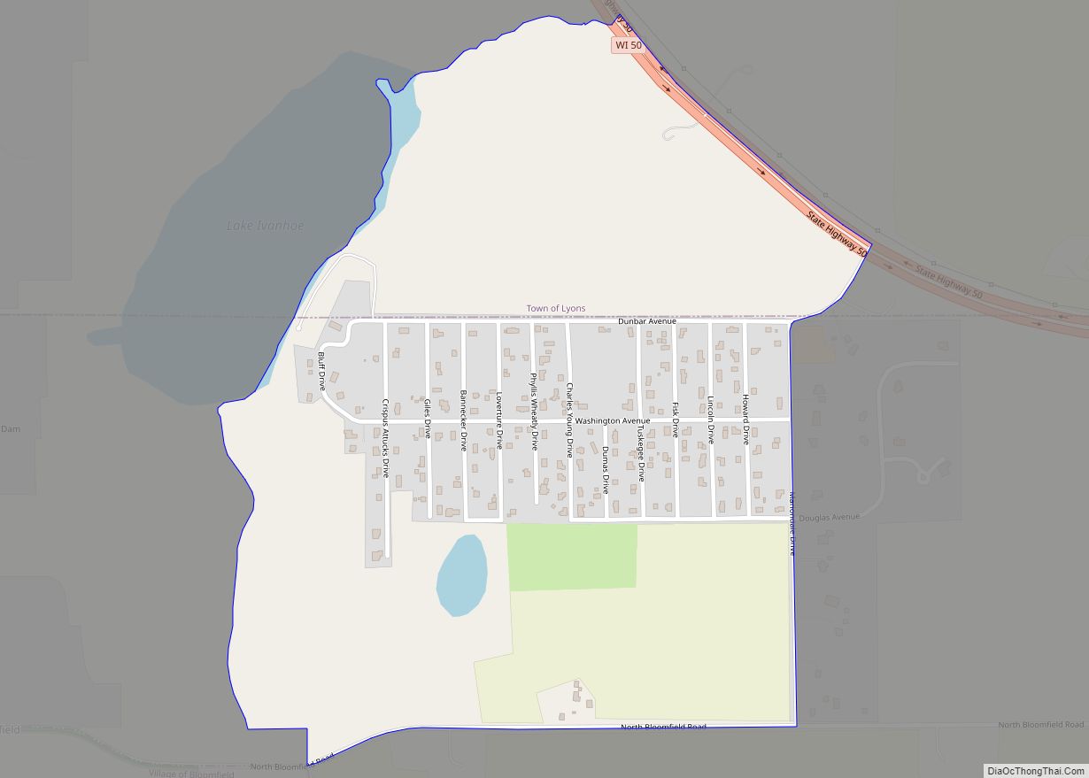 Map of Lake Ivanhoe CDP