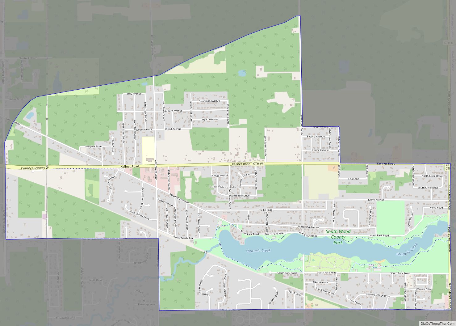 Map of Lake Wazeecha CDP