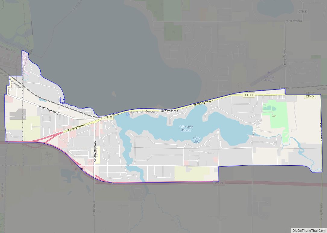 Map of Lake Wissota CDP