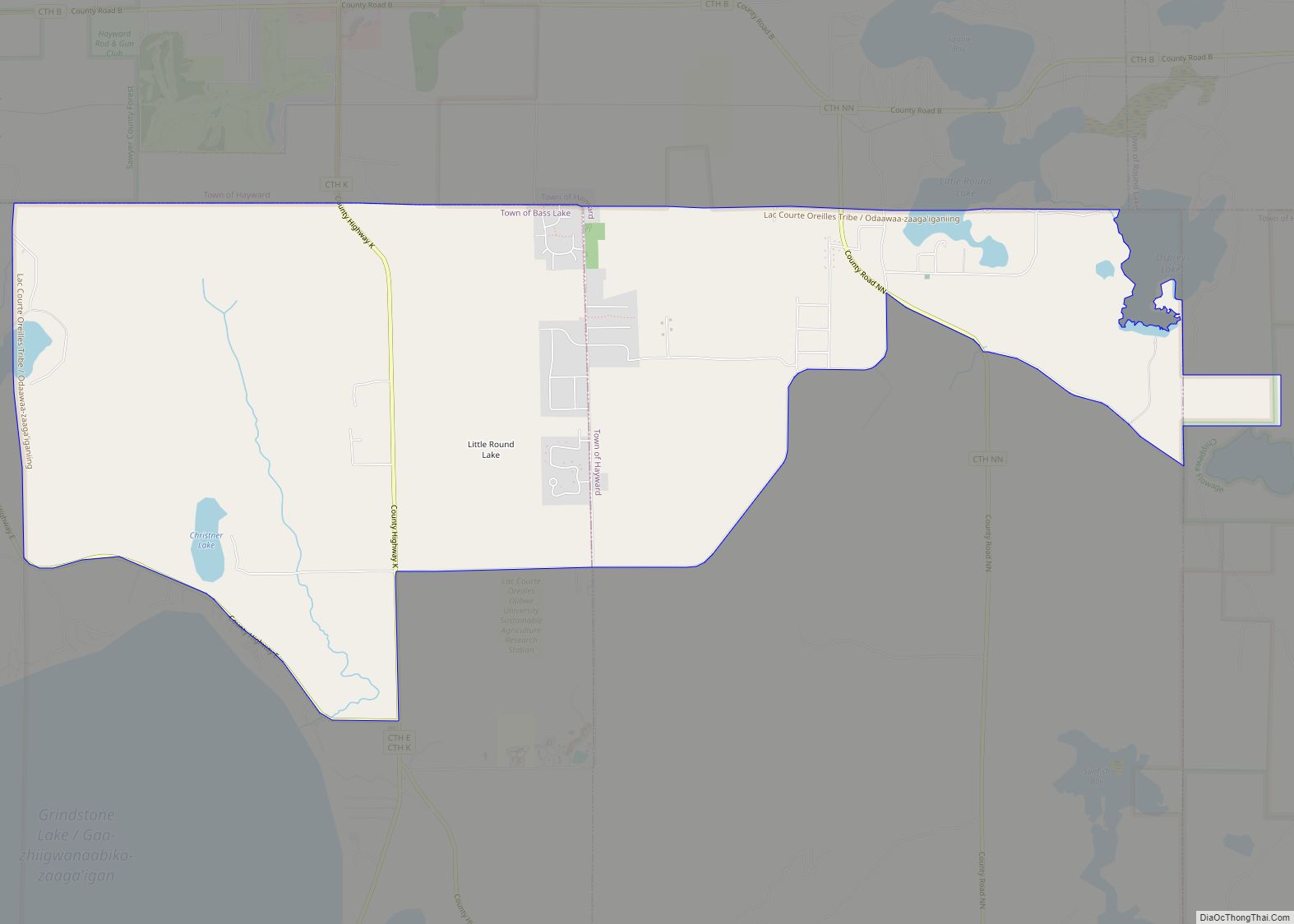 Map of Little Round Lake CDP