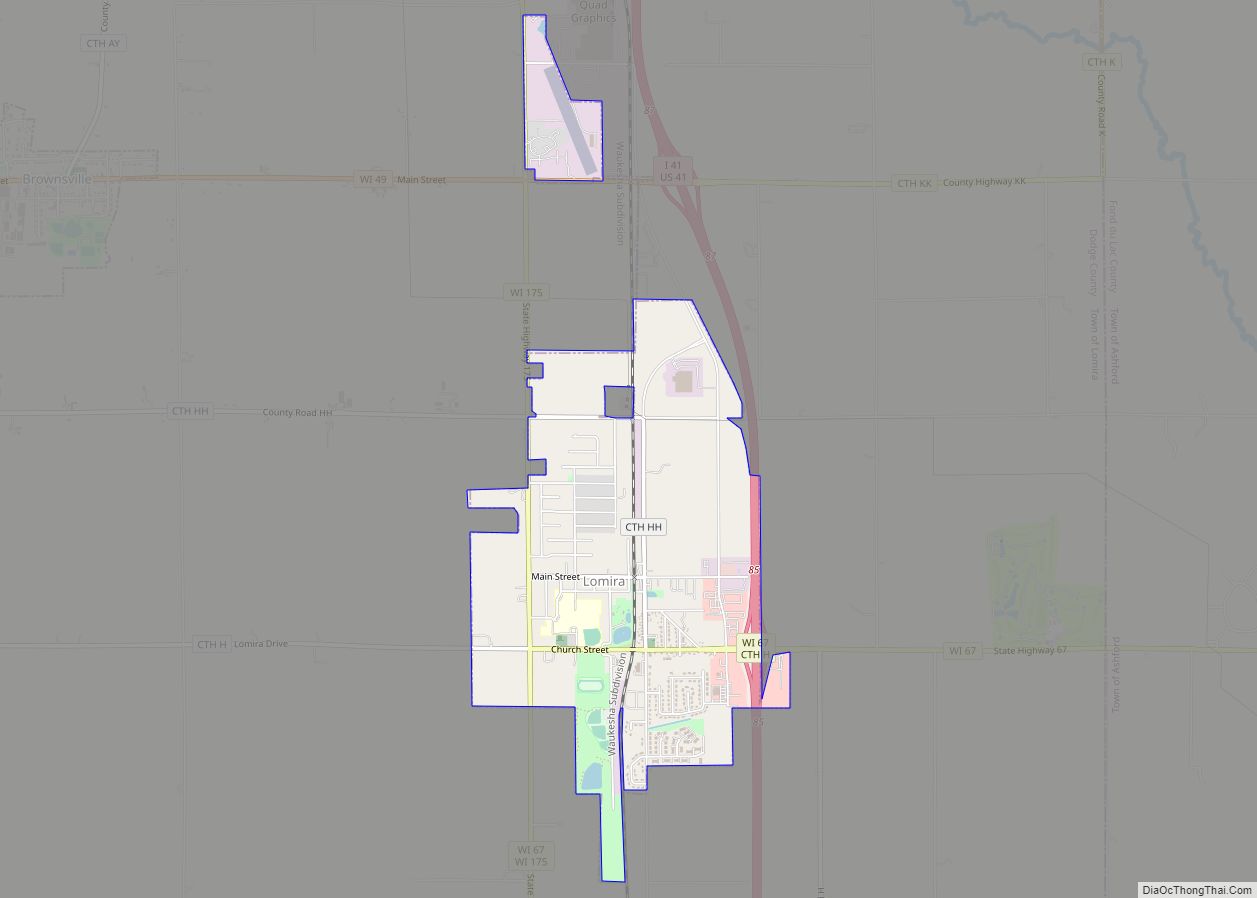 Map of Lomira village