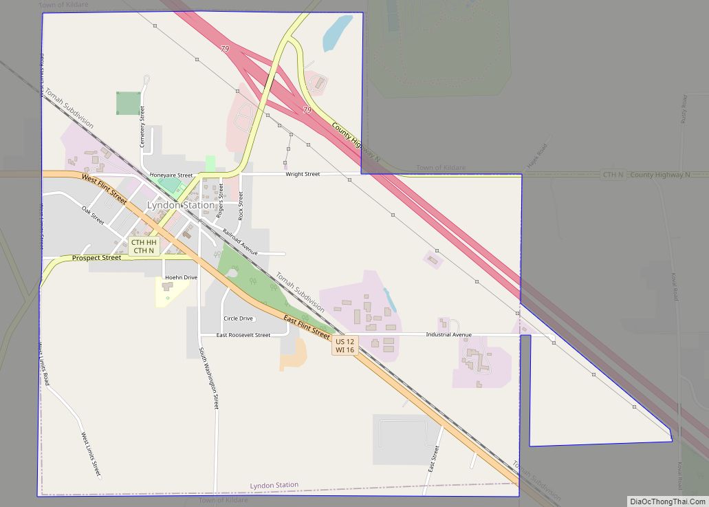 Map of Lyndon Station village
