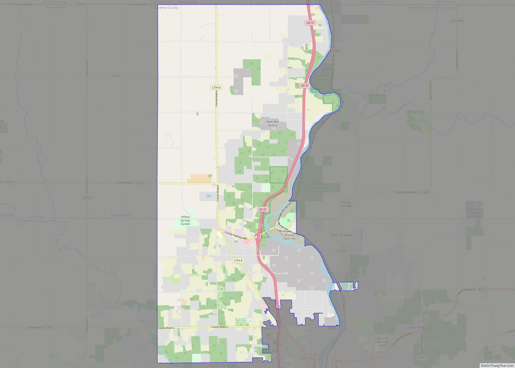 Map of Maine village