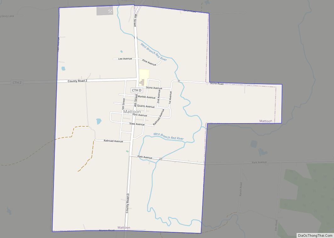 Map of Mattoon village, Wisconsin