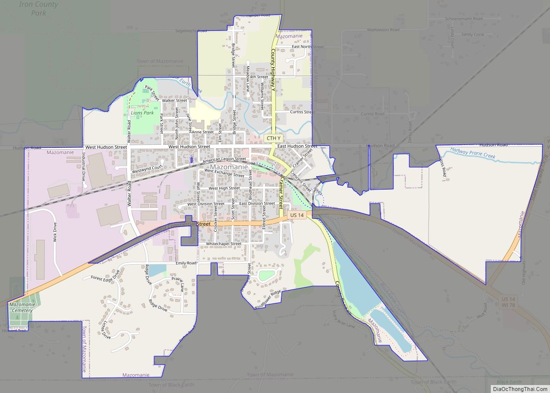 Map of Mazomanie village