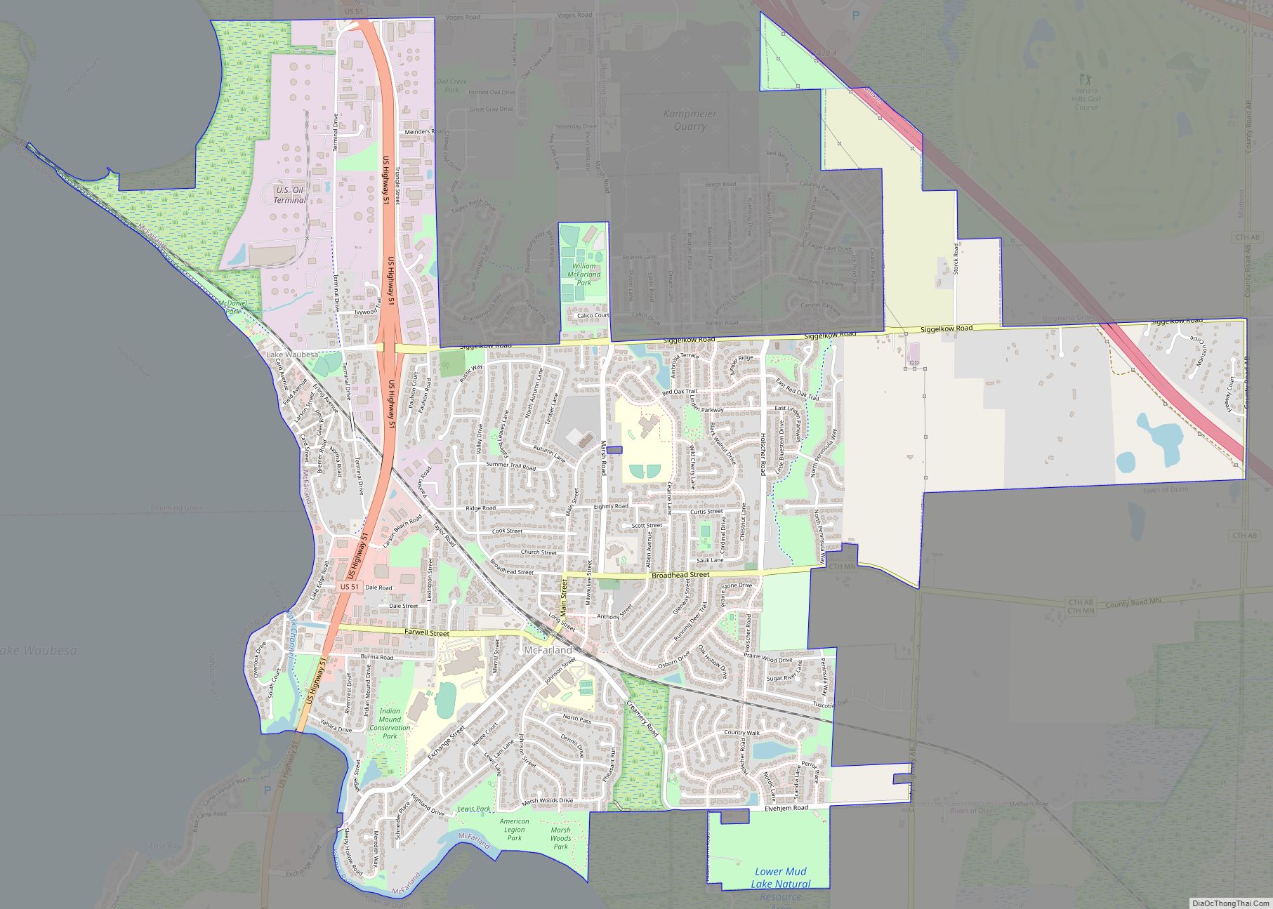 Map of McFarland village, Wisconsin