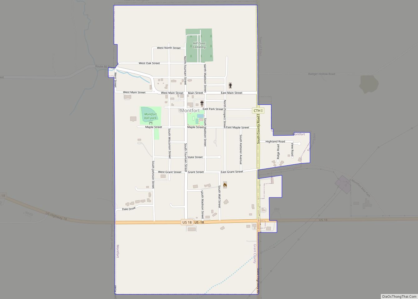 Map of Montfort village