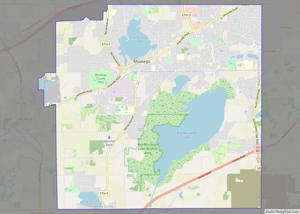 Map of Muskego city