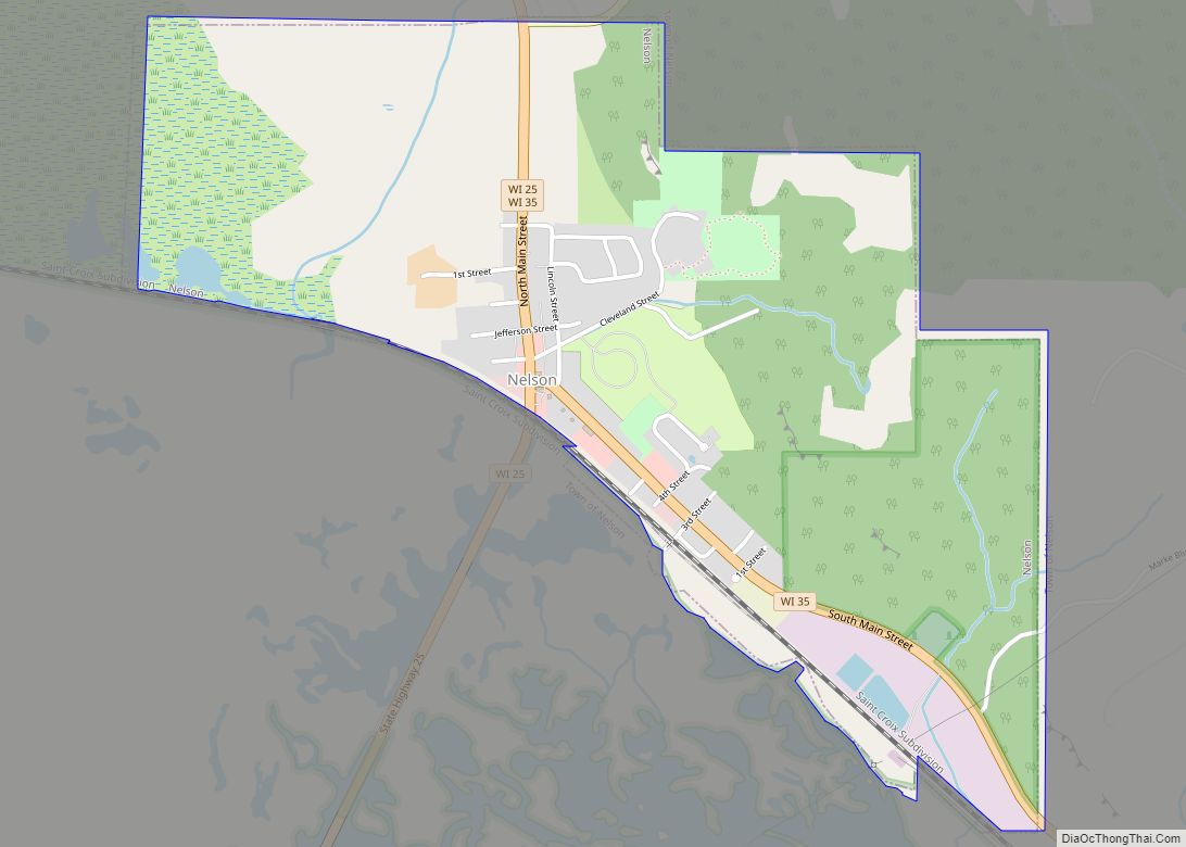 Map of Nelson village, Wisconsin