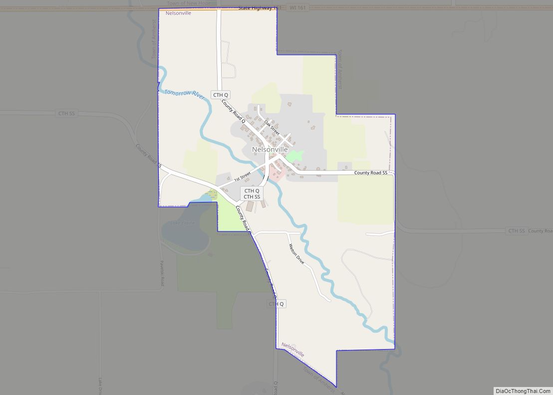 Map of Nelsonville village, Wisconsin