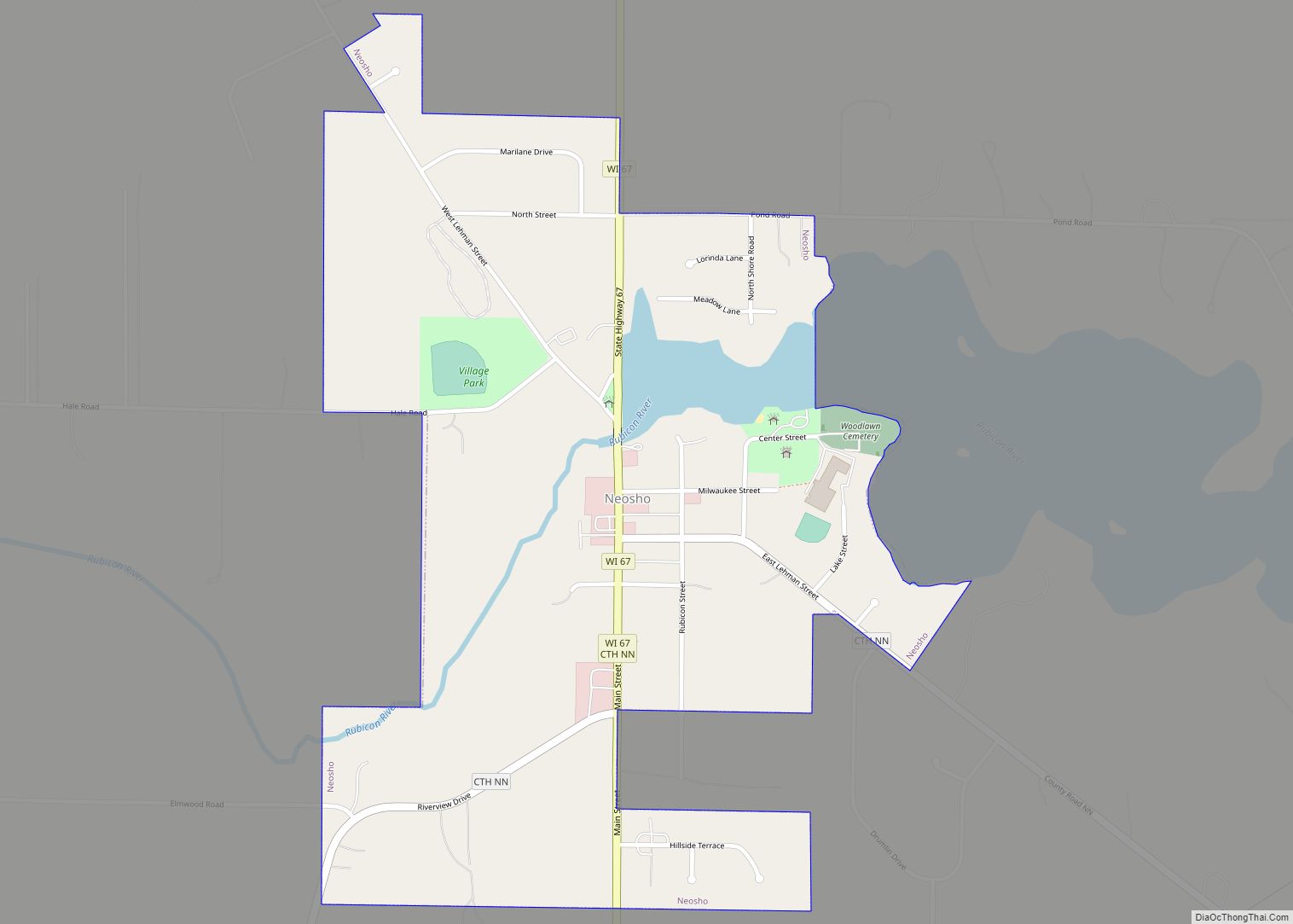 Map of Neosho village, Wisconsin