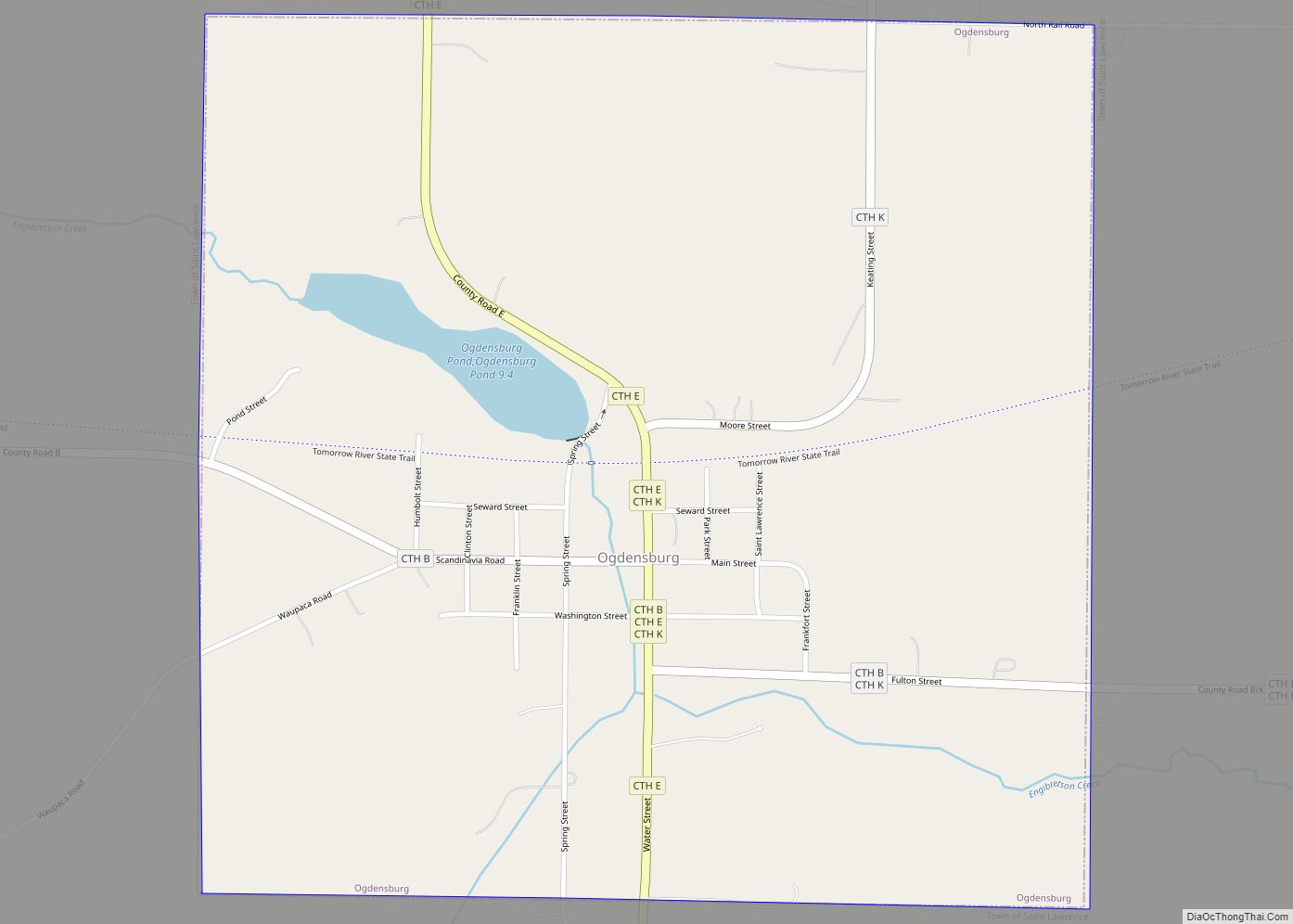 Map of Ogdensburg village, Wisconsin