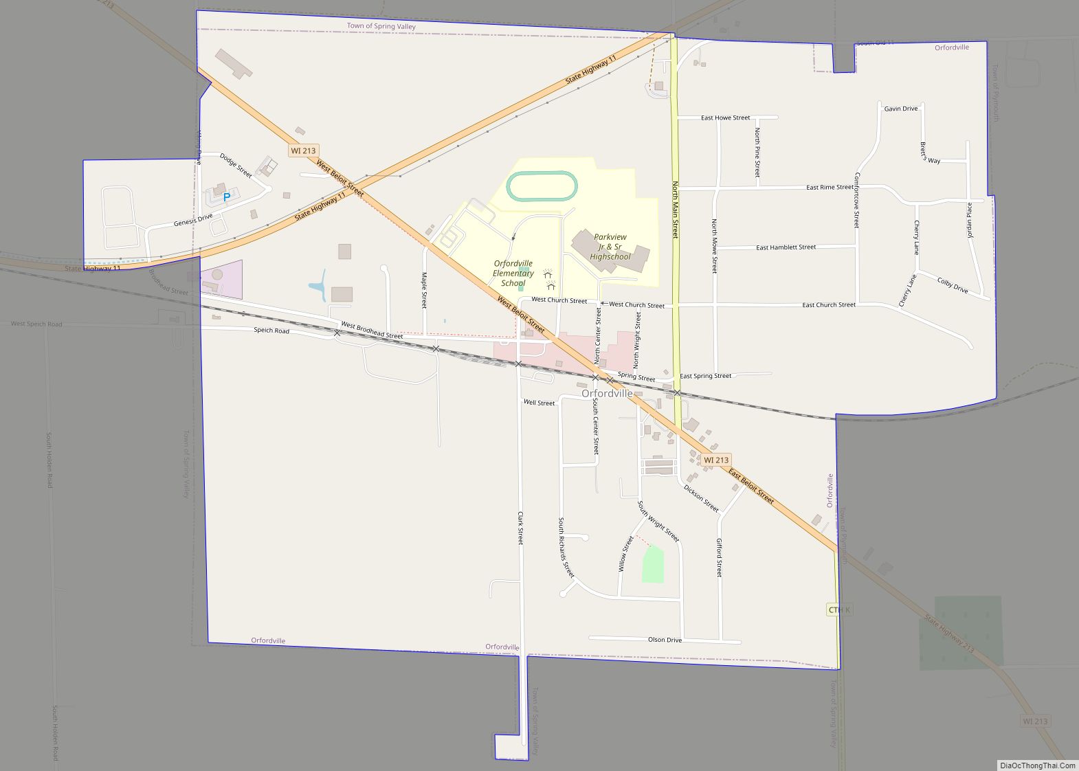 Map of Orfordville village