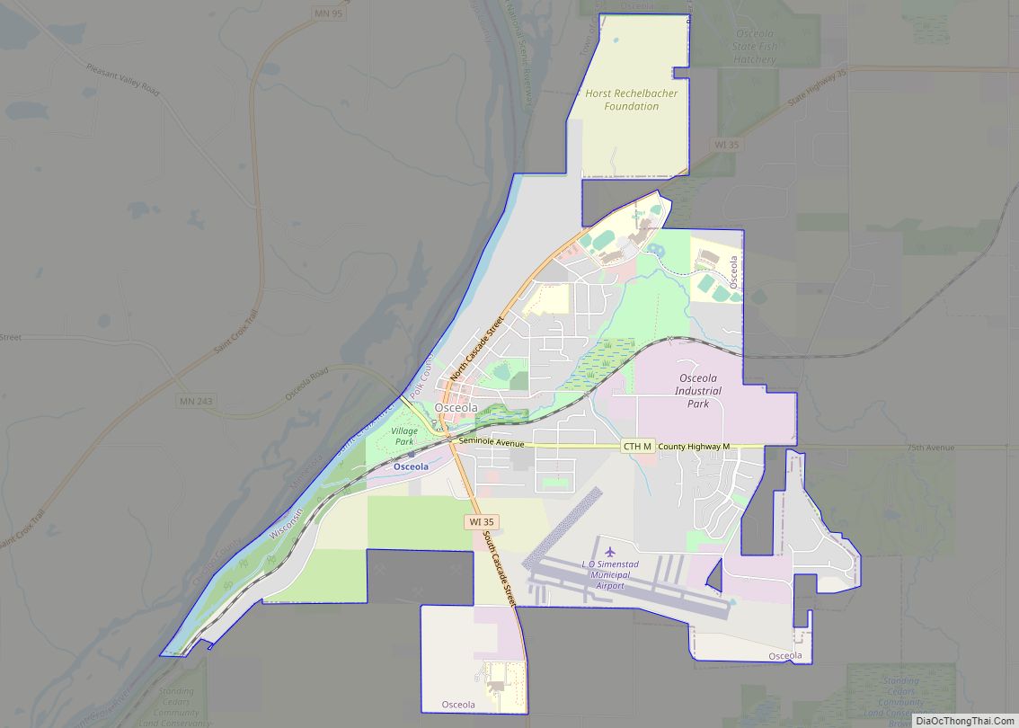 Map of Osceola village, Wisconsin