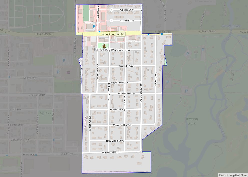 Map of Park Ridge village, Wisconsin