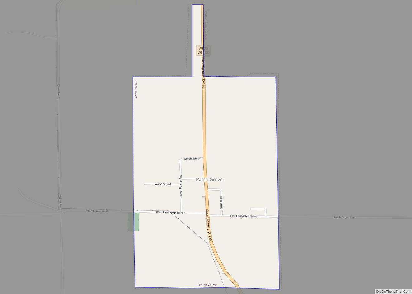 Map of Patch Grove village