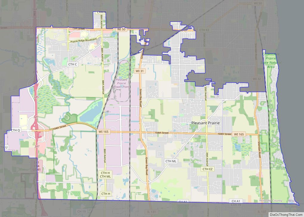 Map of Pleasant Prairie village