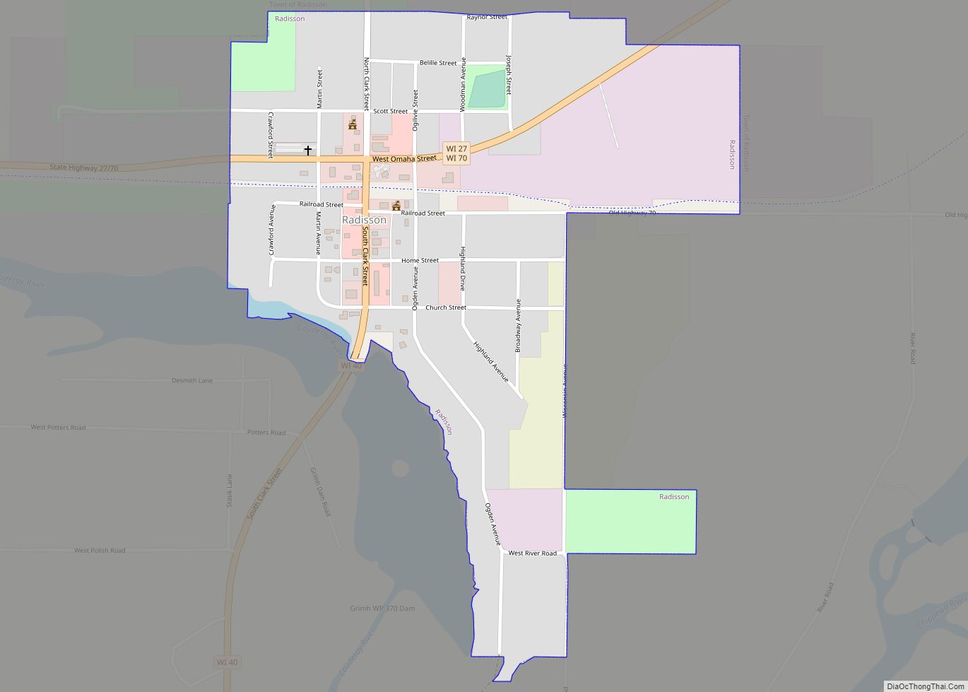 Map of Radisson village