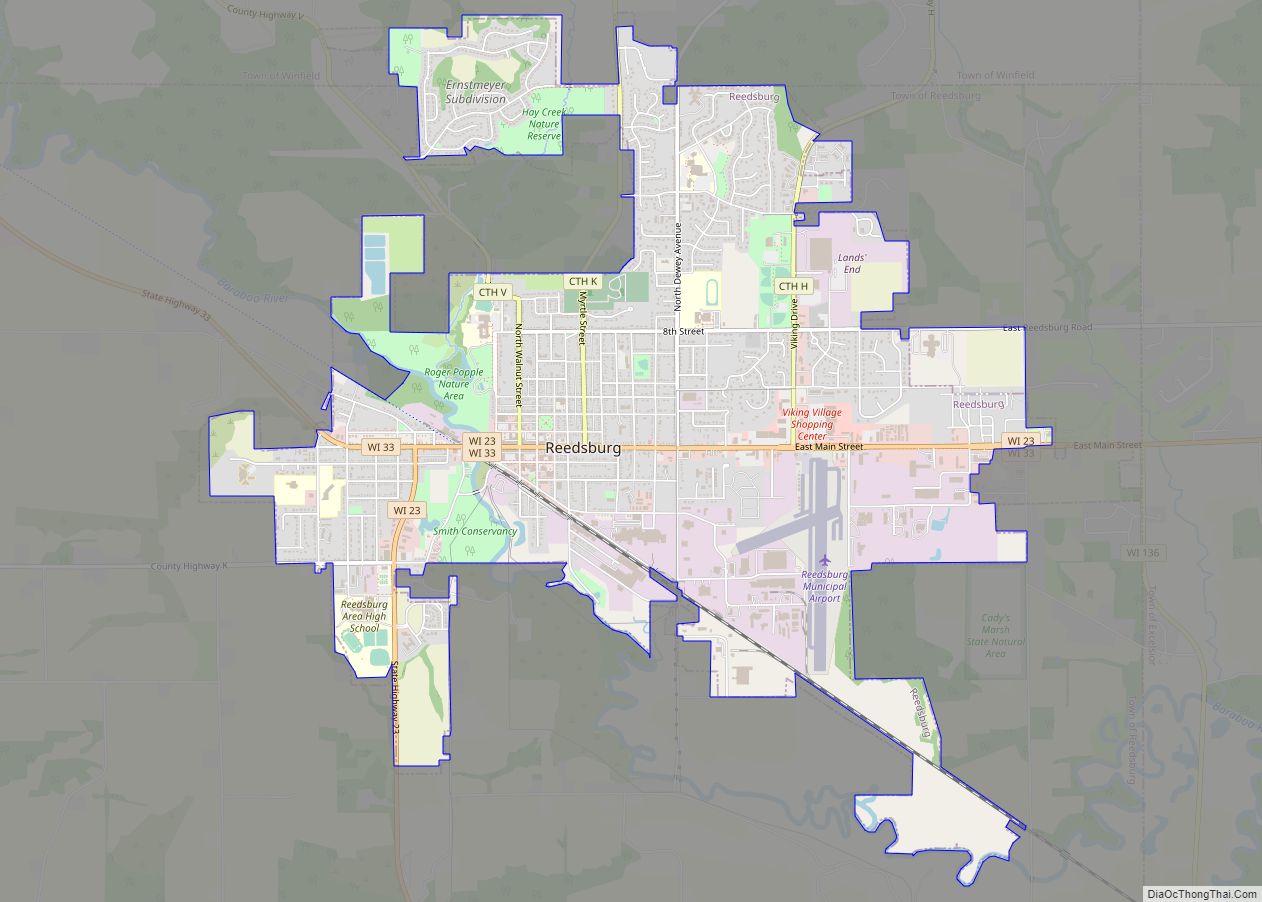 Map of Reedsburg city