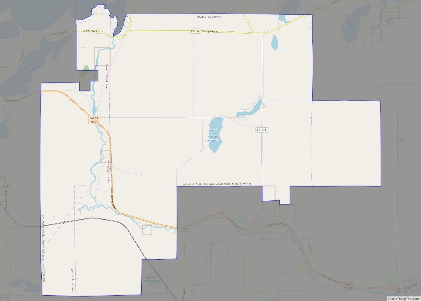 Map of Reserve CDP, Wisconsin