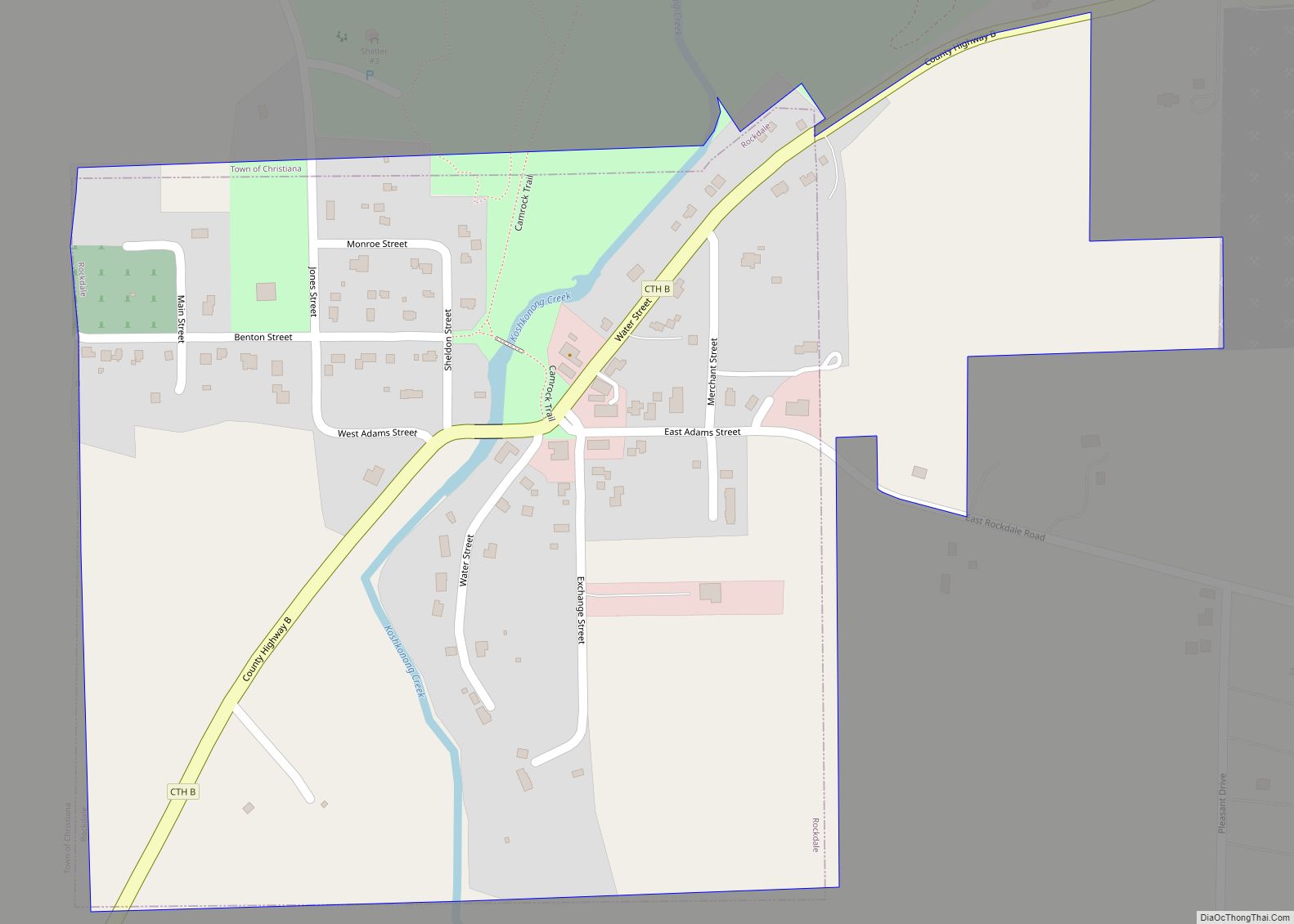 Map of Rockdale village, Wisconsin