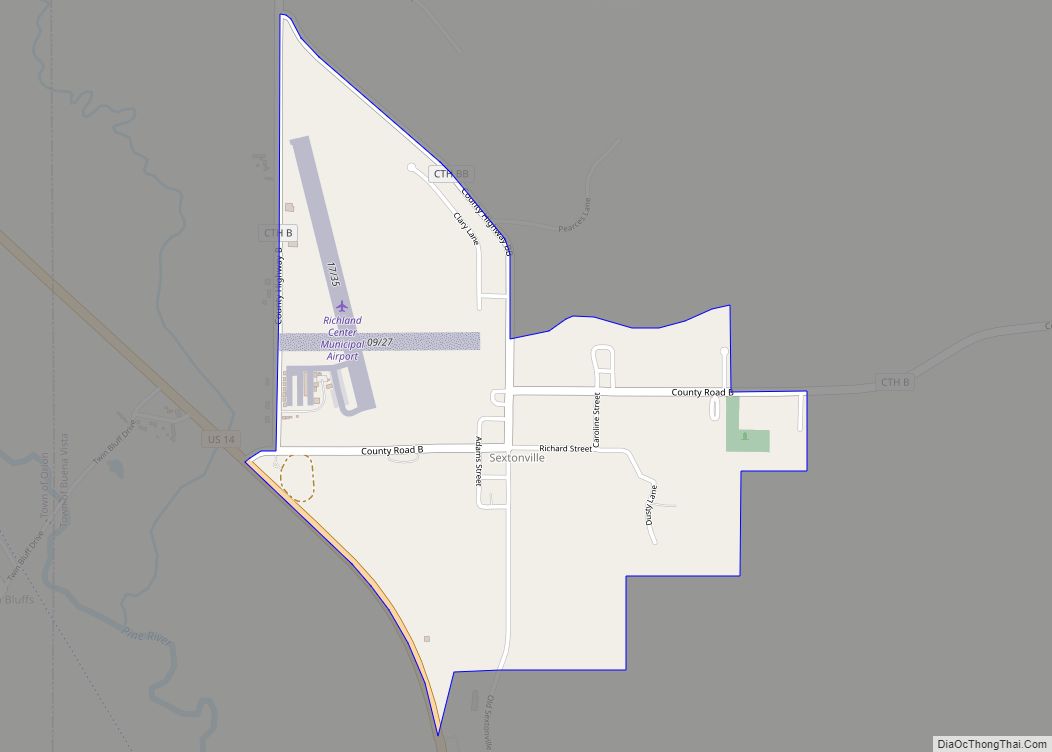 Map of Sextonville CDP