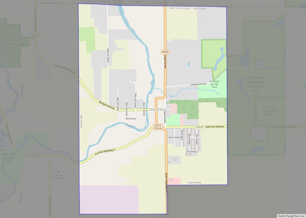 Map of Star Prairie village