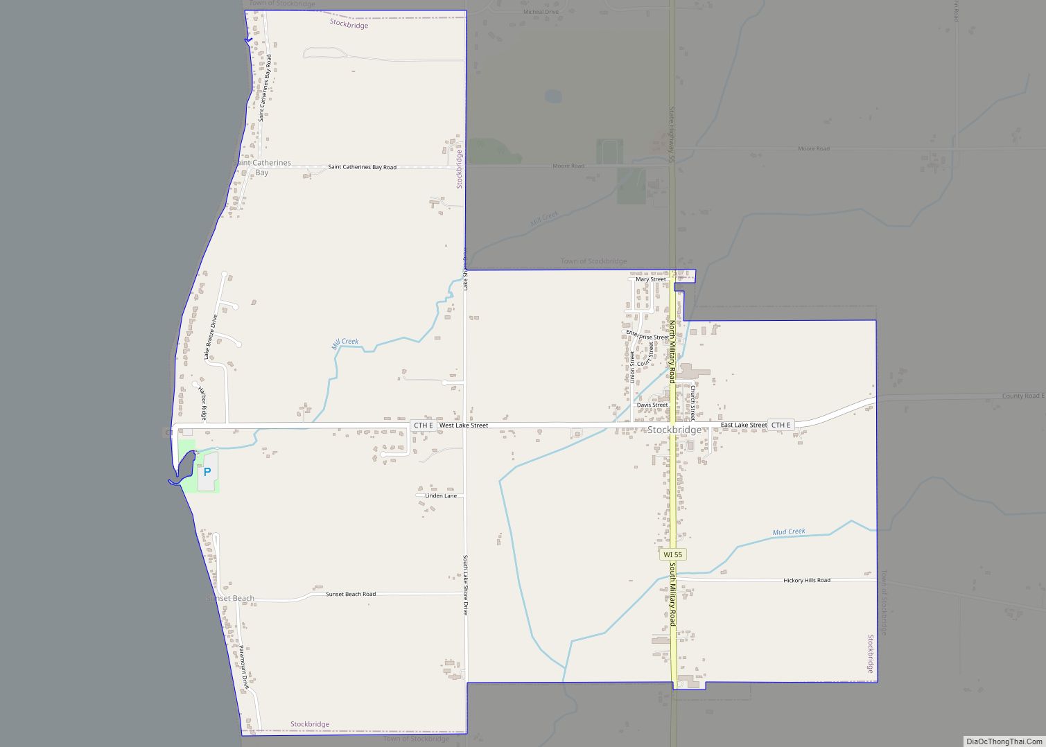 Map of Stockbridge village, Wisconsin