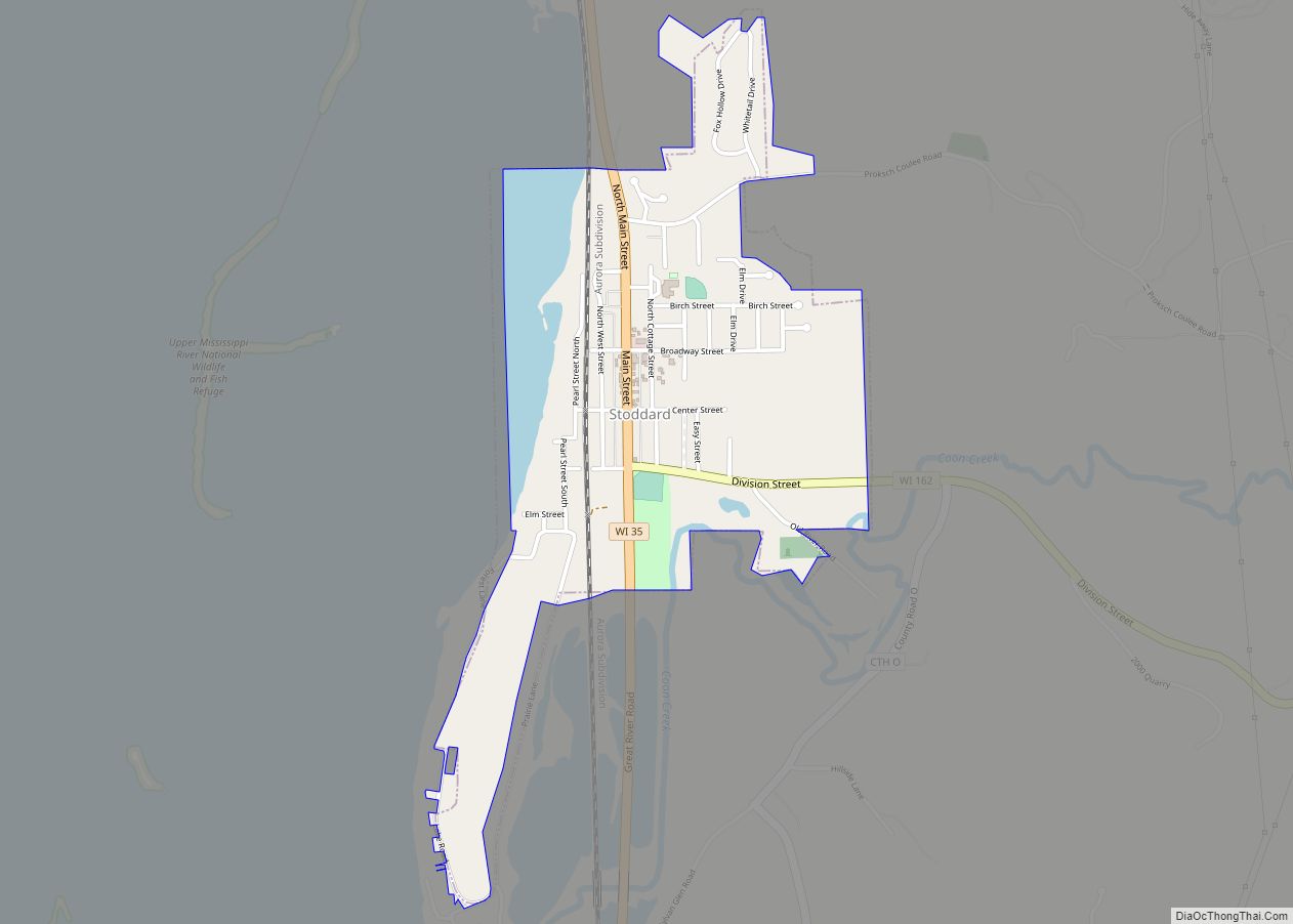 Map of Stoddard village