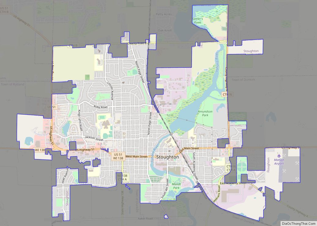 Map of Stoughton city