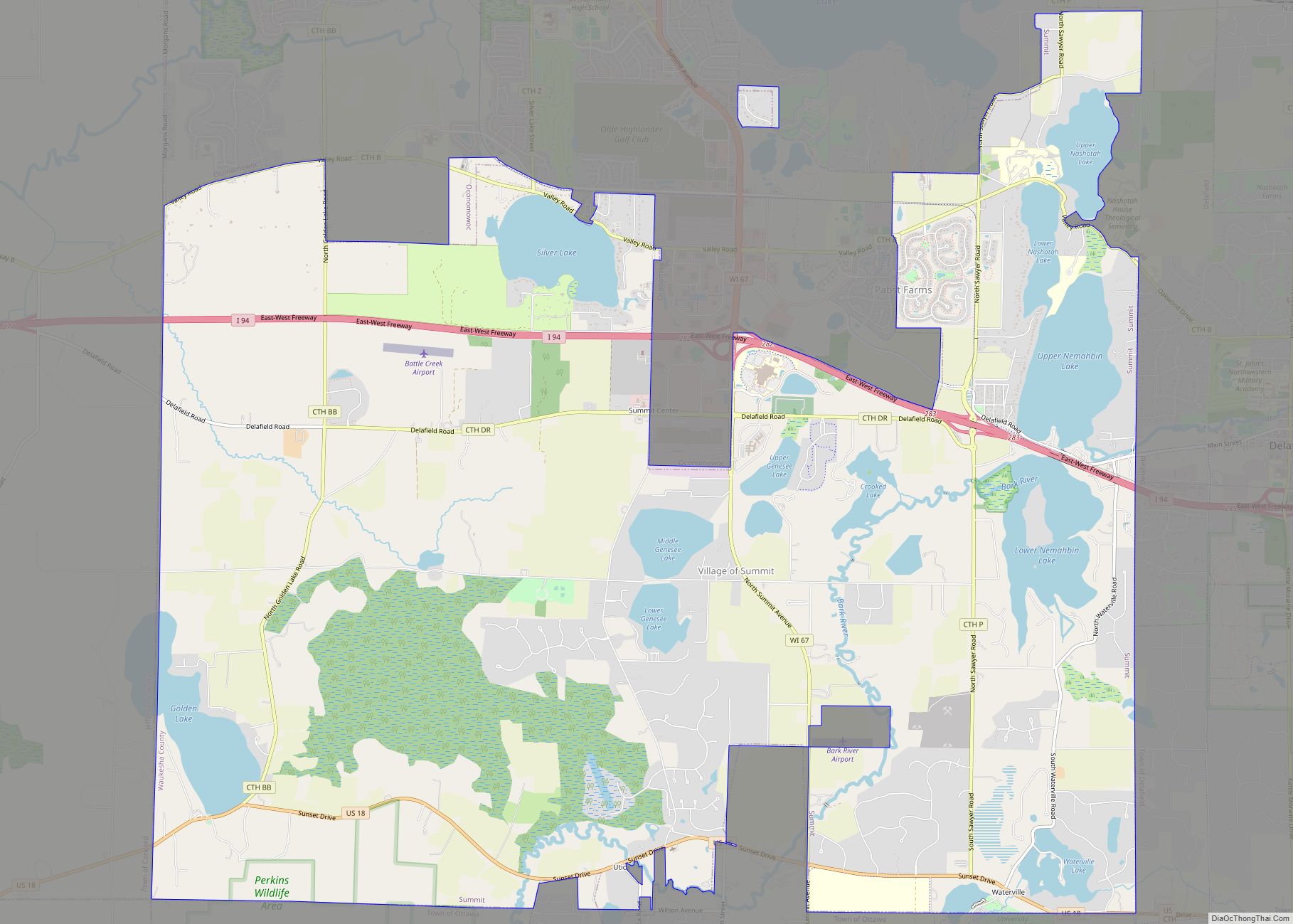 Map of Summit village, Wisconsin