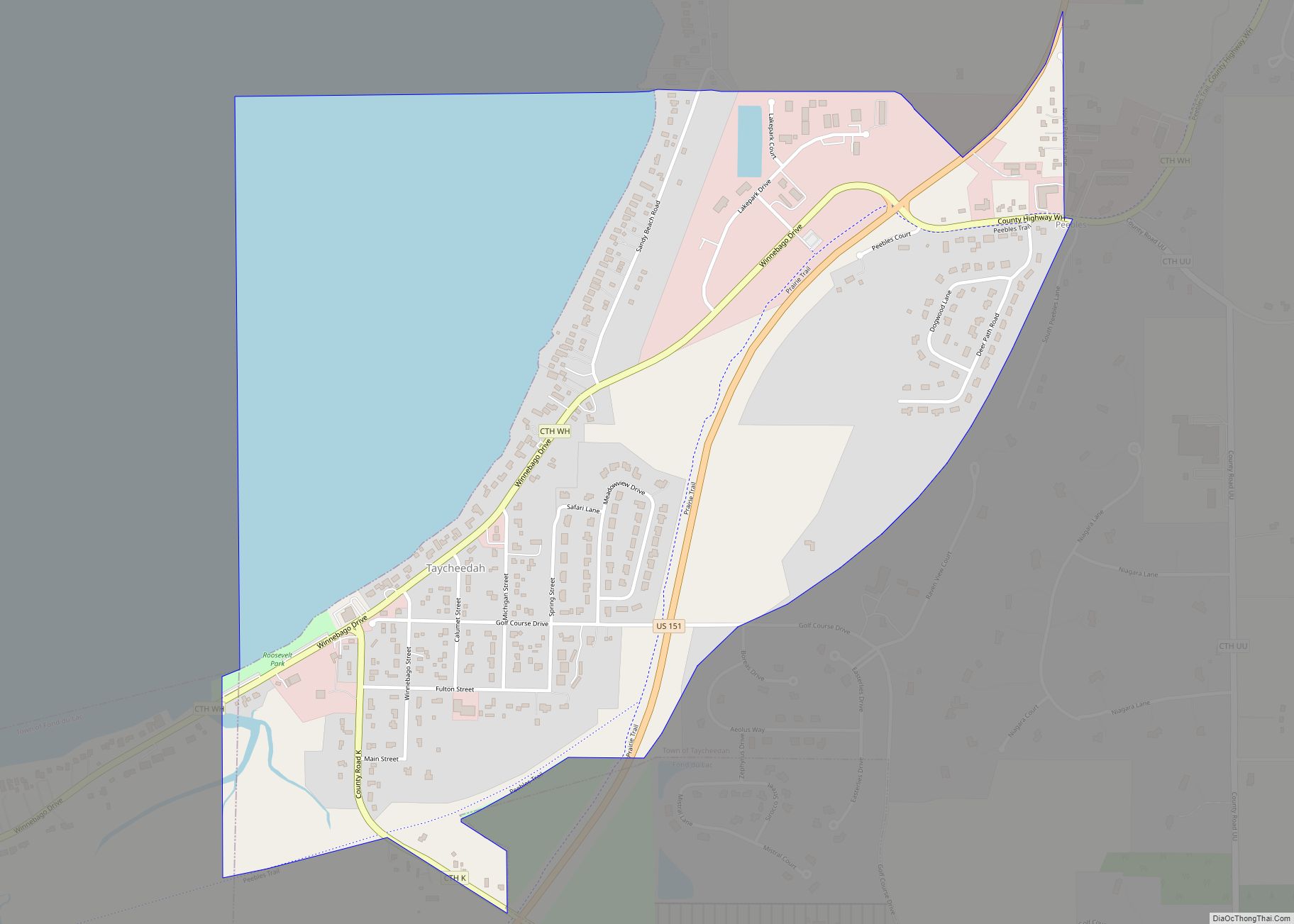 Map of Taycheedah CDP