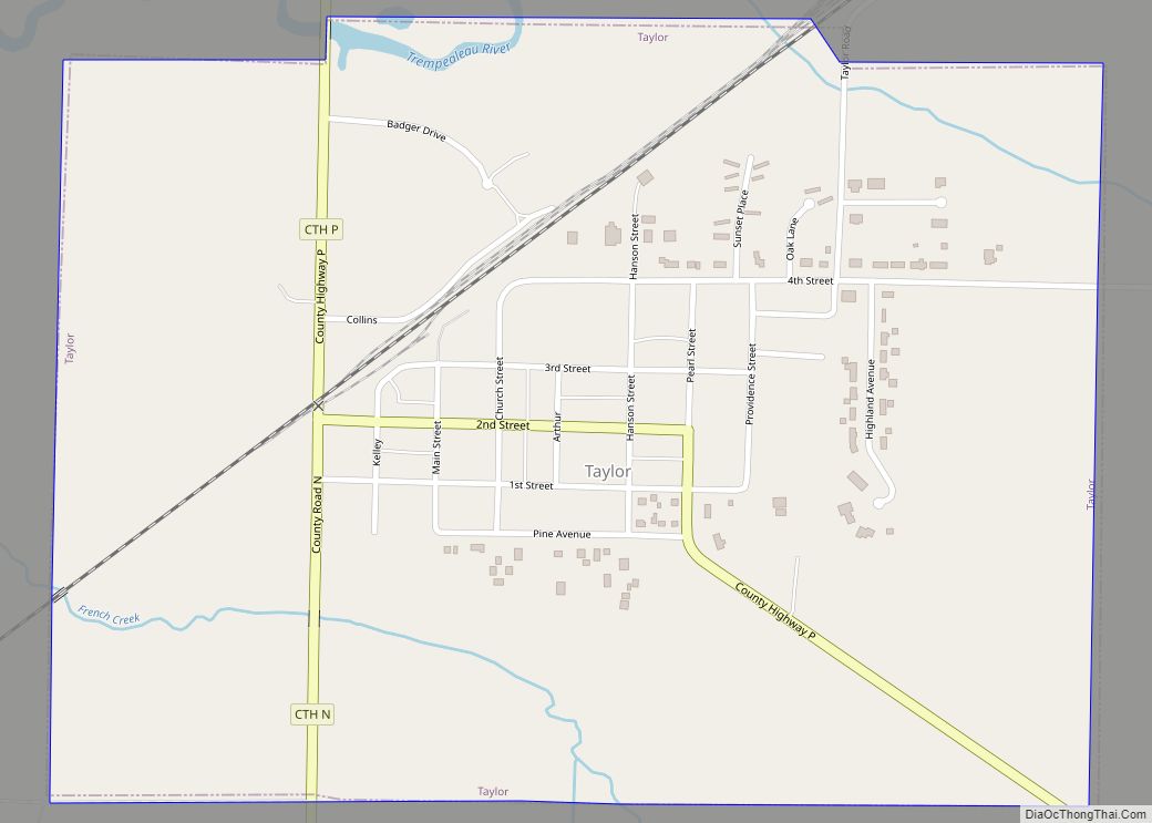 Map of Taylor village, Wisconsin